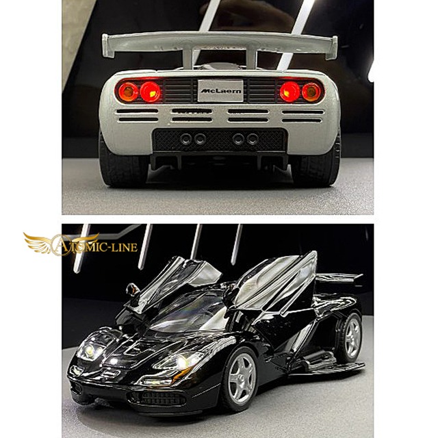 マクラーレン F１ ミニカー 1/24 全4色 ライト点灯 エンジンサウンド 合金モデル 模型 ジオラマ