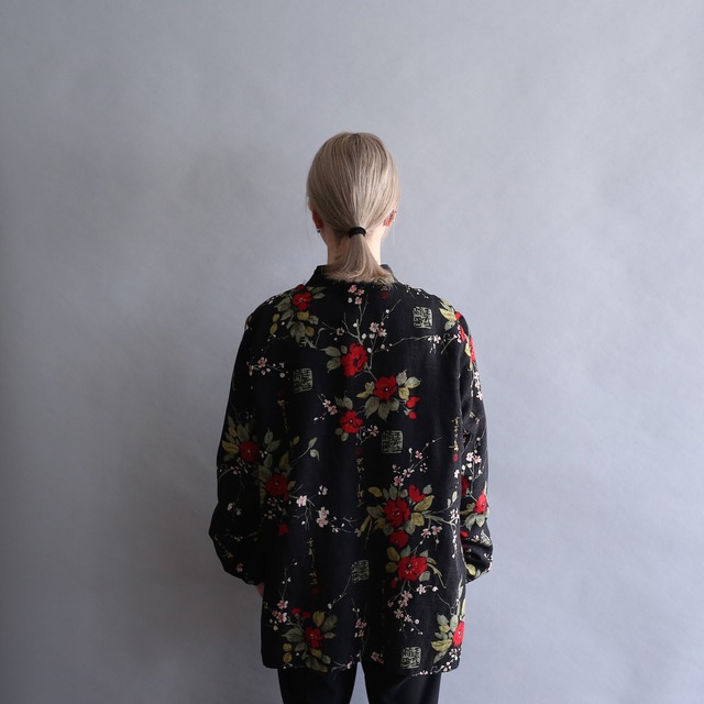 flower pattern and beads decoration mode china shirt jacket