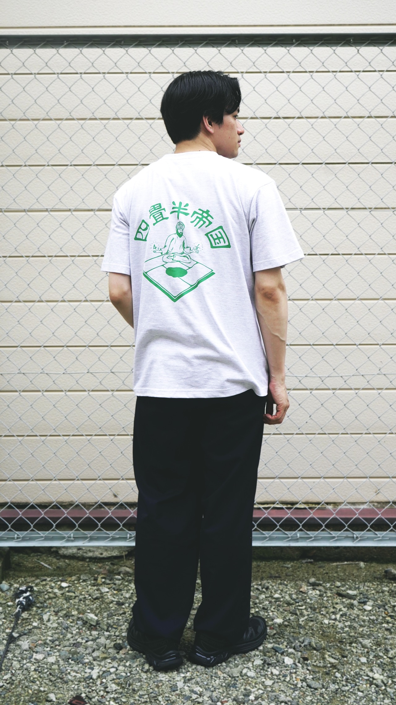 四畳半帝国半袖 Grey / Green