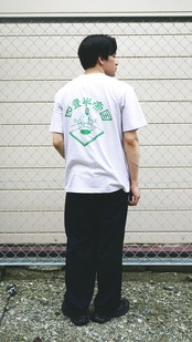 四畳半帝国半袖 Grey / Green