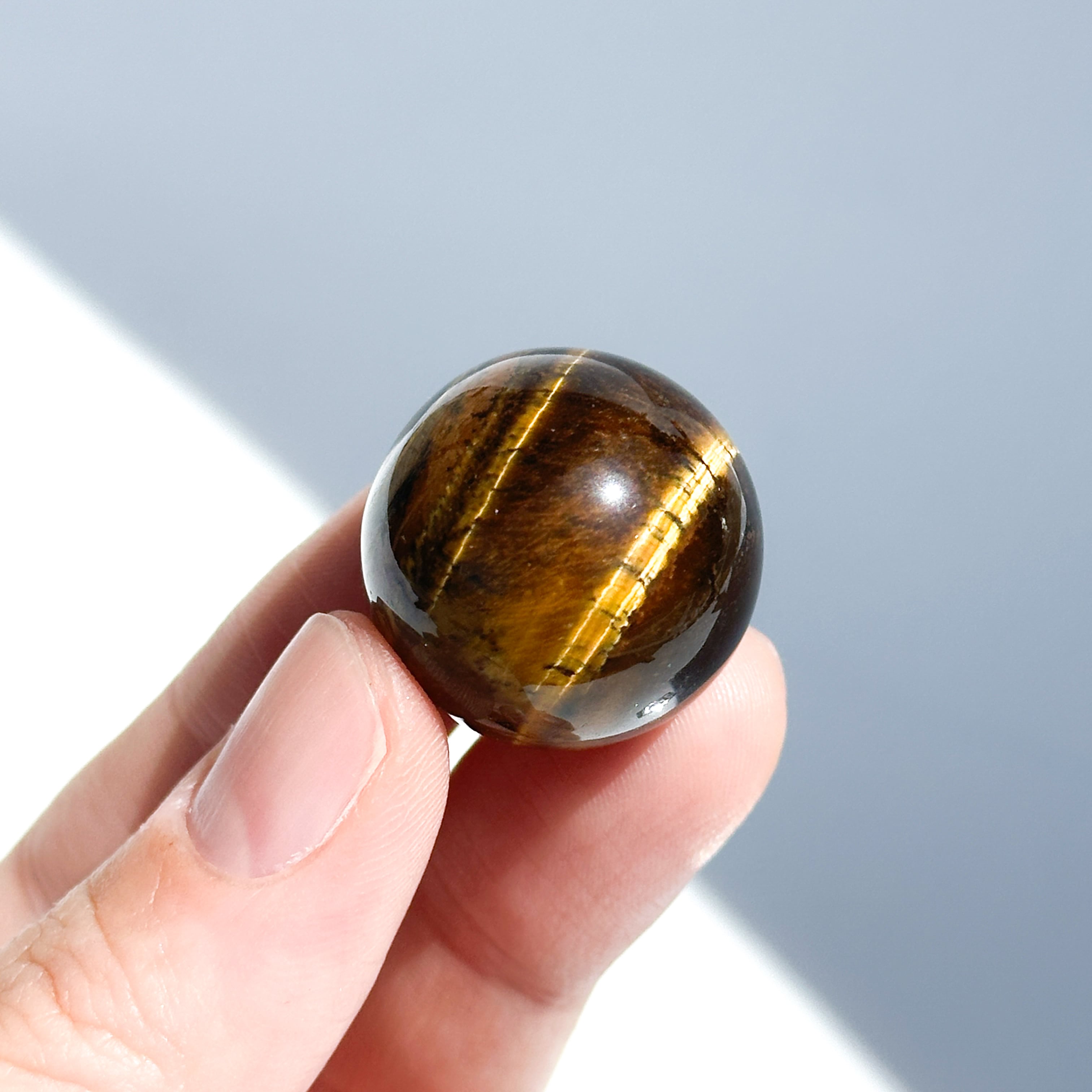 タイガーアイ スフィア（丸玉）54◇ Tiger's eye ◇天然石・鉱物
