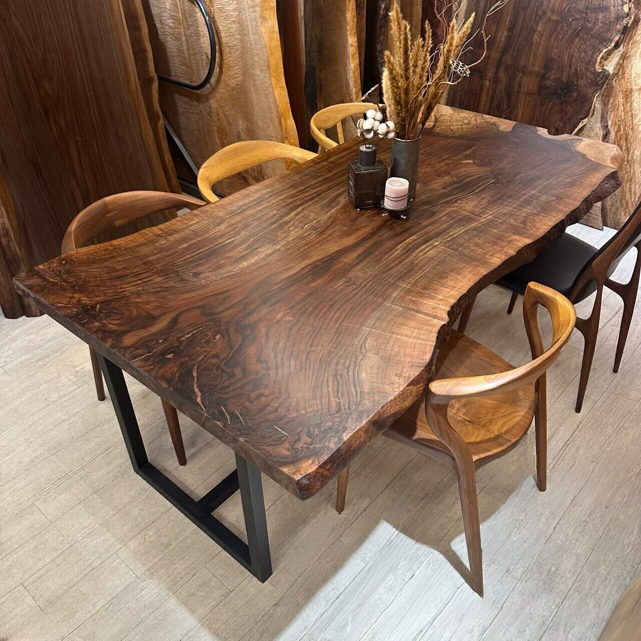 クラロウォールナット_1940×840-900-1040×50_浅草本店_テーブル天板/一枚板 251643 t001