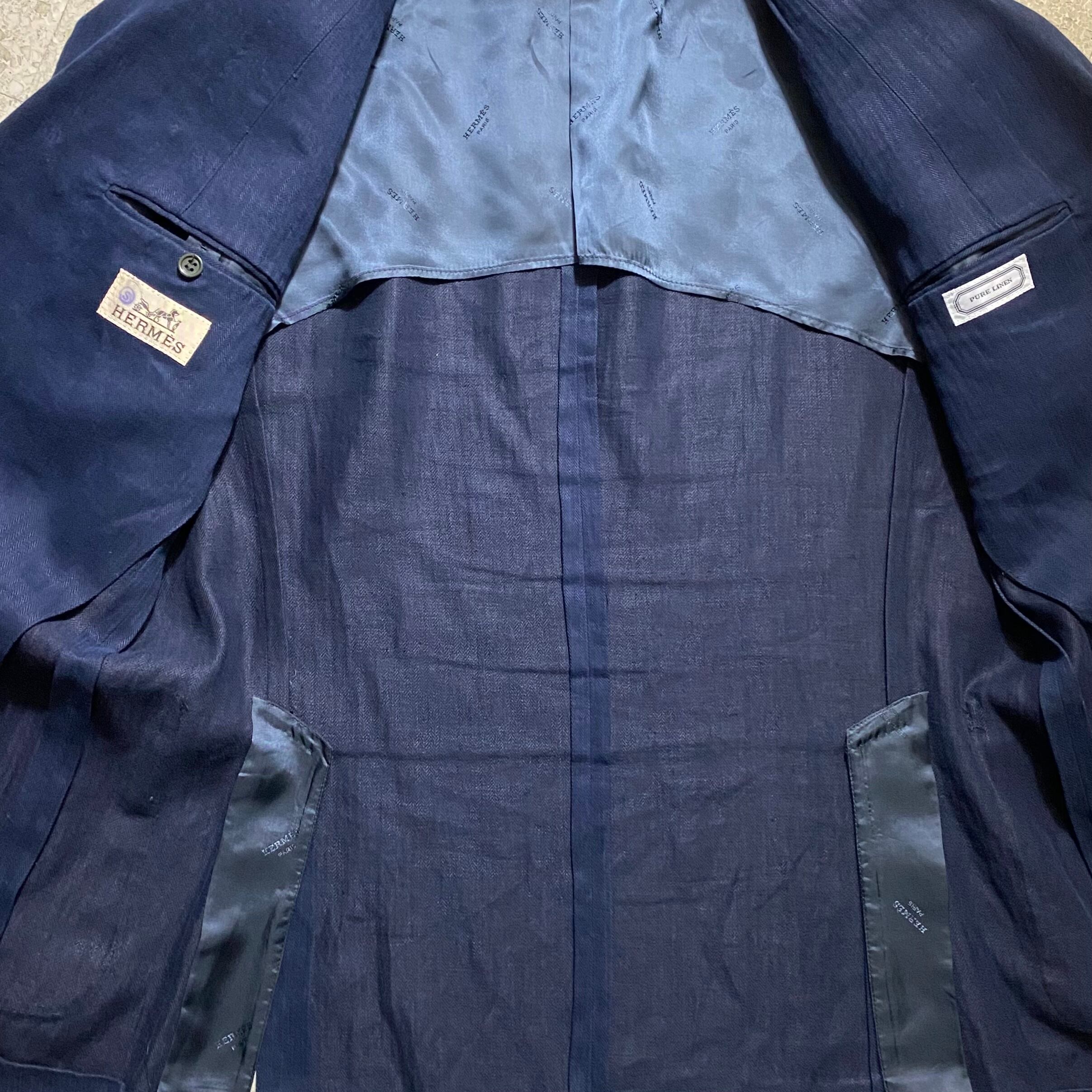 vintage HERMES linen tailored jacket | NOIR ONLINE