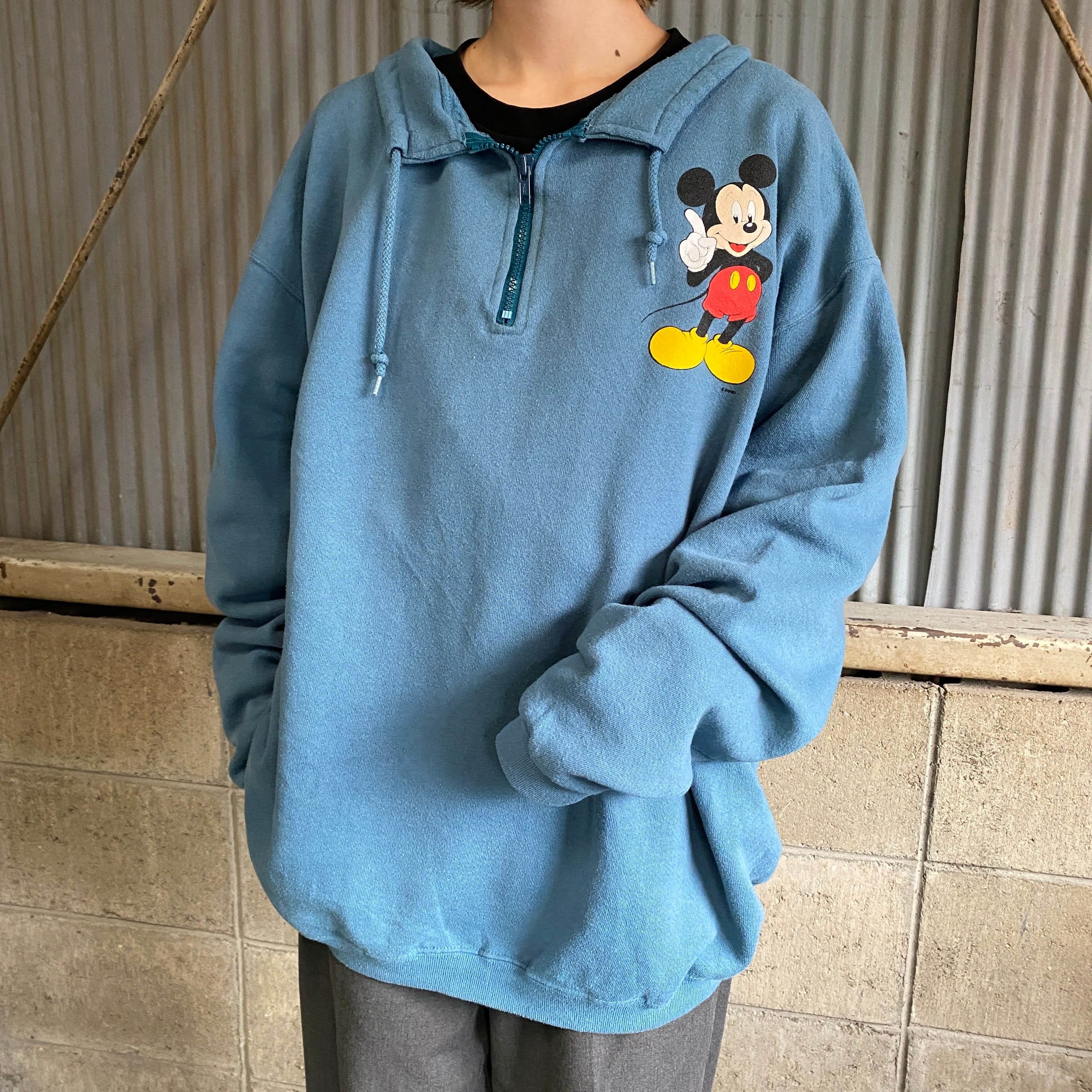 【貴重】90s Disney ディズニー スウェット ネイビー XL USA製