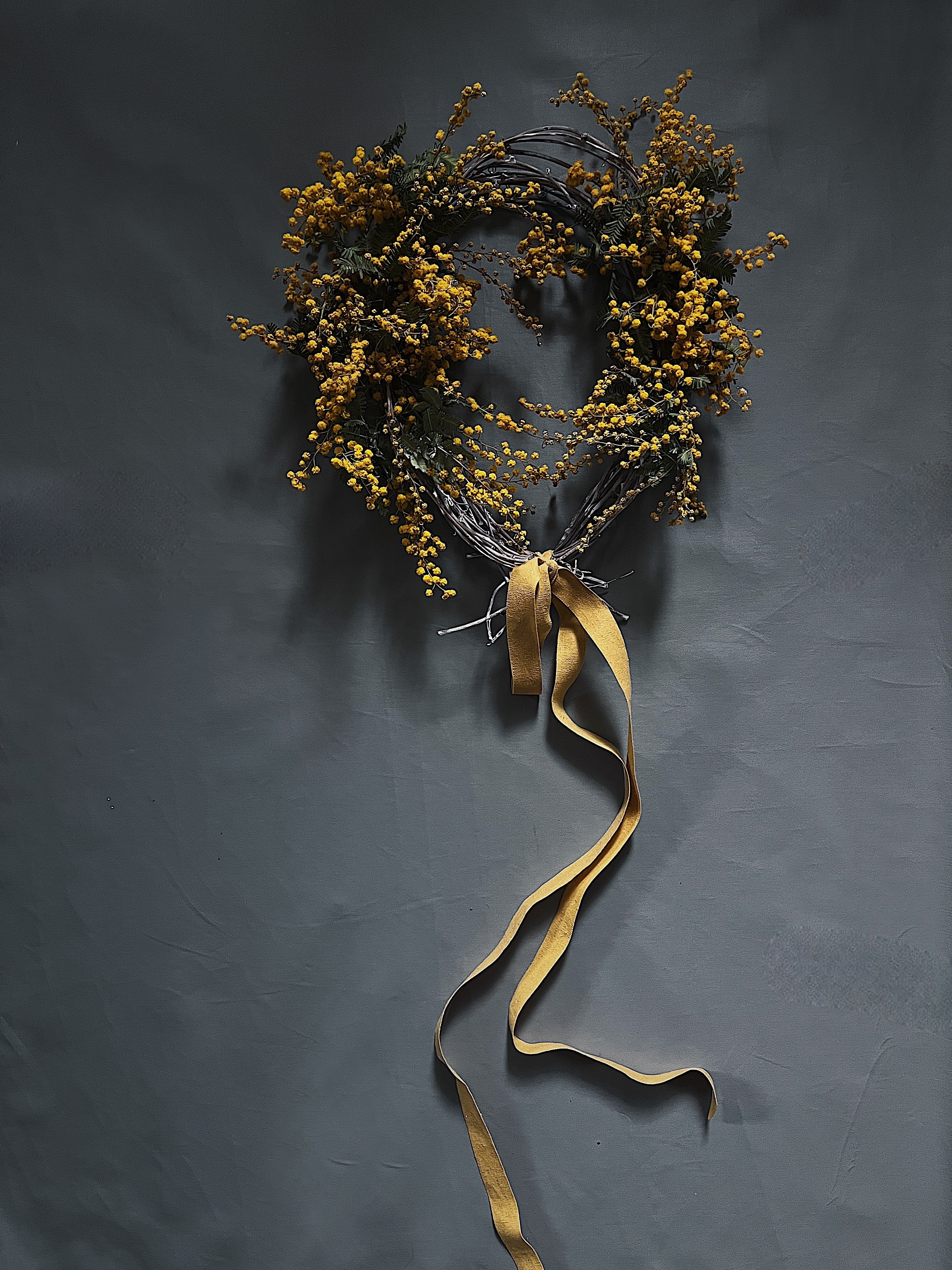 mimosa wreath ミモザ リース