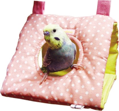 【小鳥用品】ミニミニさんかくトンネル ピンク/ブルー