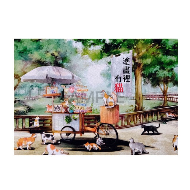 メイさんの台湾展で購入した可愛いカート 台湾ポストカード 猫 「喵喵三明治」 | 猫式×台灣 台湾雑貨 猫雑貨の