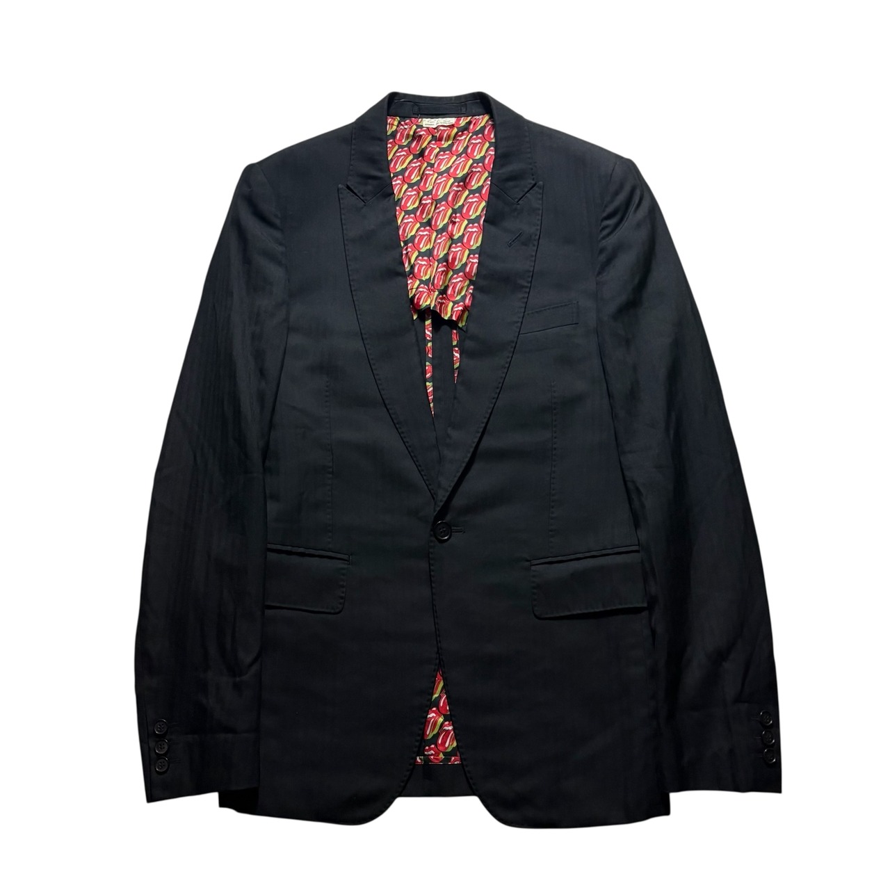 2006SS COMME des GARCONS HOMME PLUS “Rip & Tongue” black tailored jacket