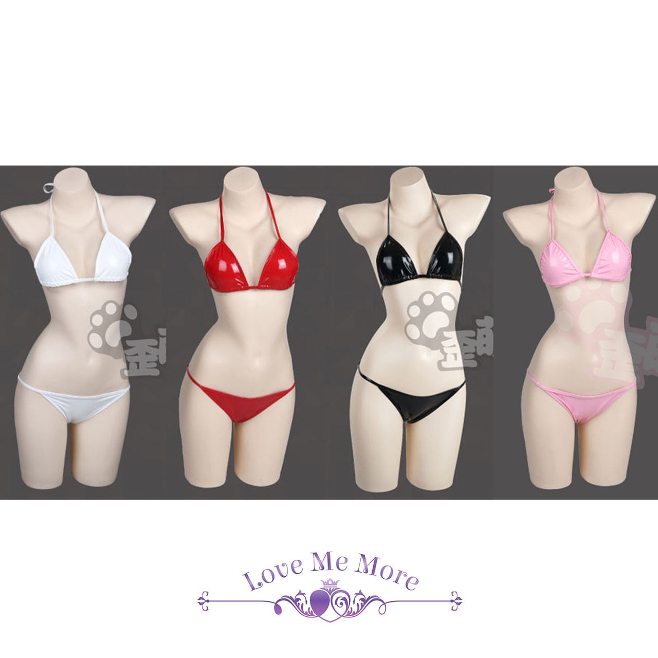 赤即納/在庫限り]全4色☆エナメルベーシックビキニ | lovememore