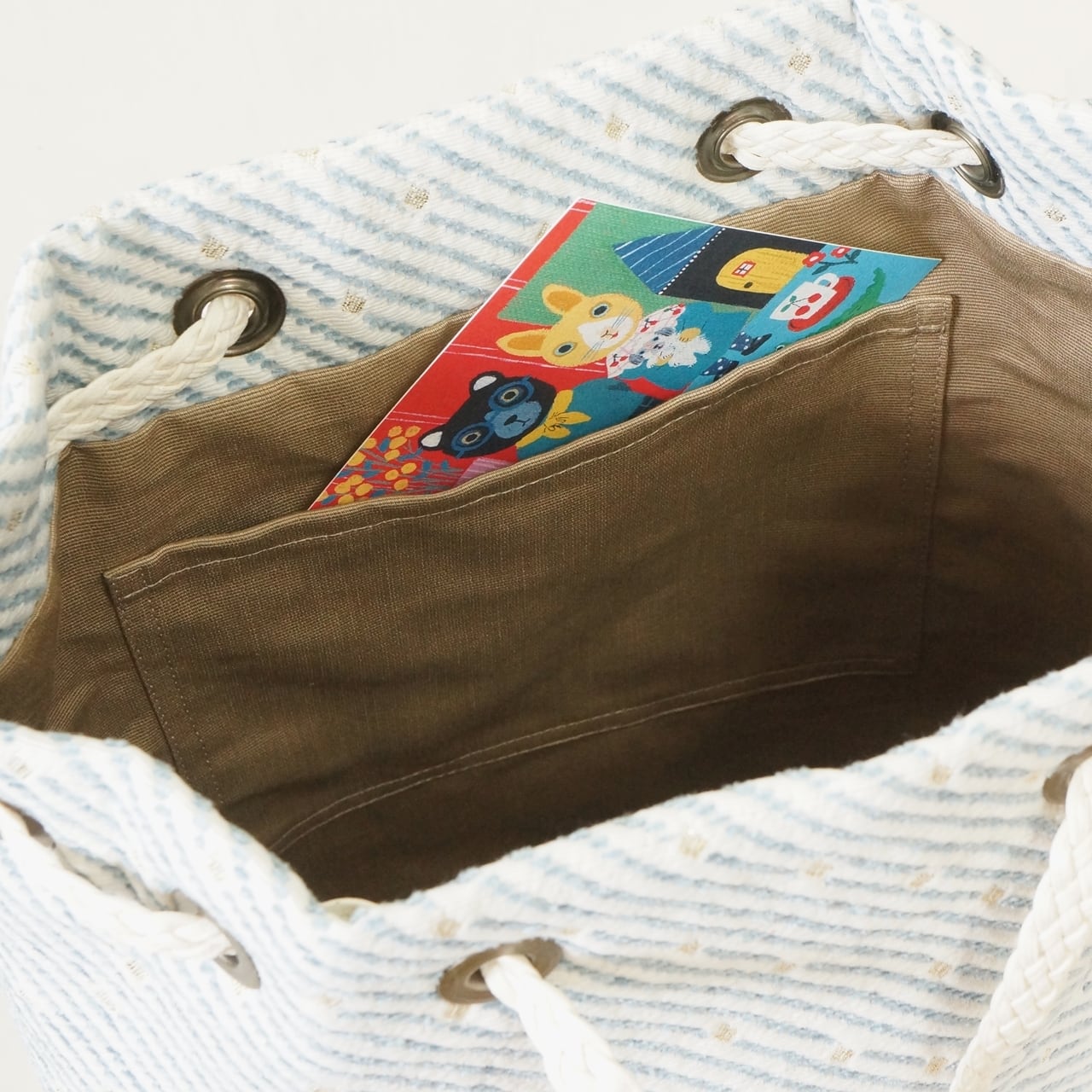 □巾着ショルダーバッグ・マリン□ coco (sbwb) | handmade bag peana.