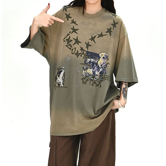 スターグラフィティドッグTシャツ
 2col   R01724