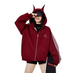 American retro ear hooded cardigan jacket (NC021)