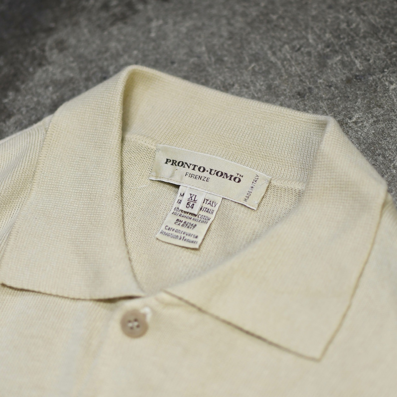 PRONT UOMO cotton rayon knit polo