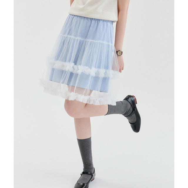 gingham tulle skirt
