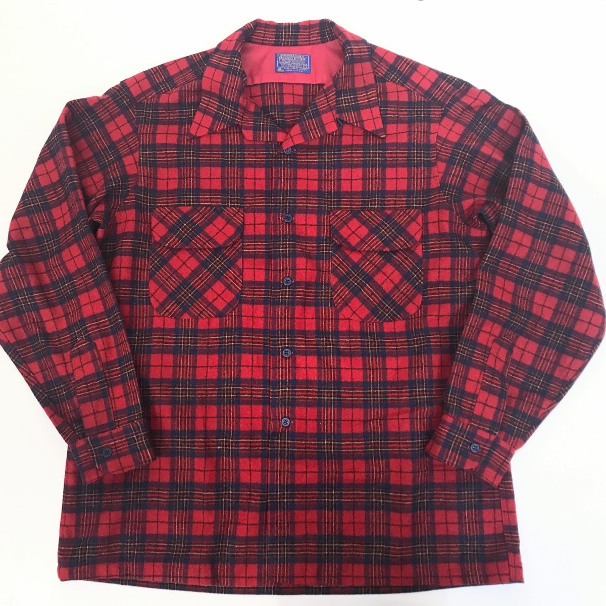 PENDLETON ペンドルトン 70年代 USA製 オープンカラー レスリー 