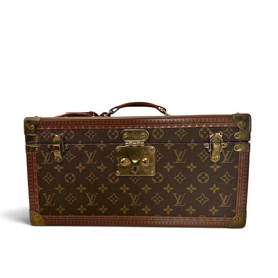 Rare ◇ Louis Vuitton Monogram Boîte Bouteille Makeup Case with Mirror, Makeup Box, Trunk Case M21822