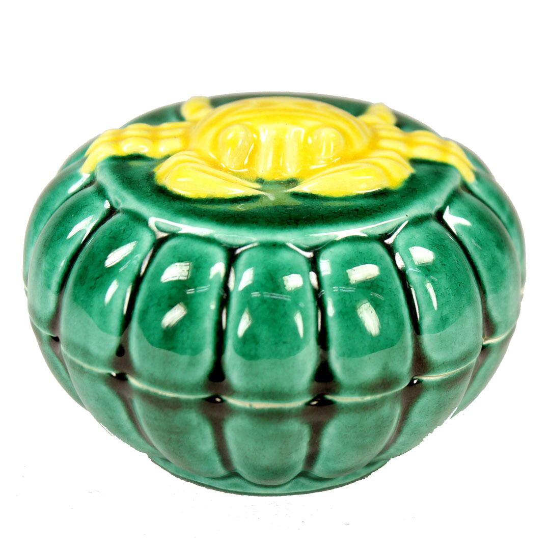 眞葛香斎 作 交趾 菊蟹香合 | 茶道具 浜田