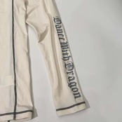 Dance With Dragon ダンスウィズドラゴン Vネック ストレッチ 長袖Tシャツ カットソー 2 /ホワイト/ゴルフ