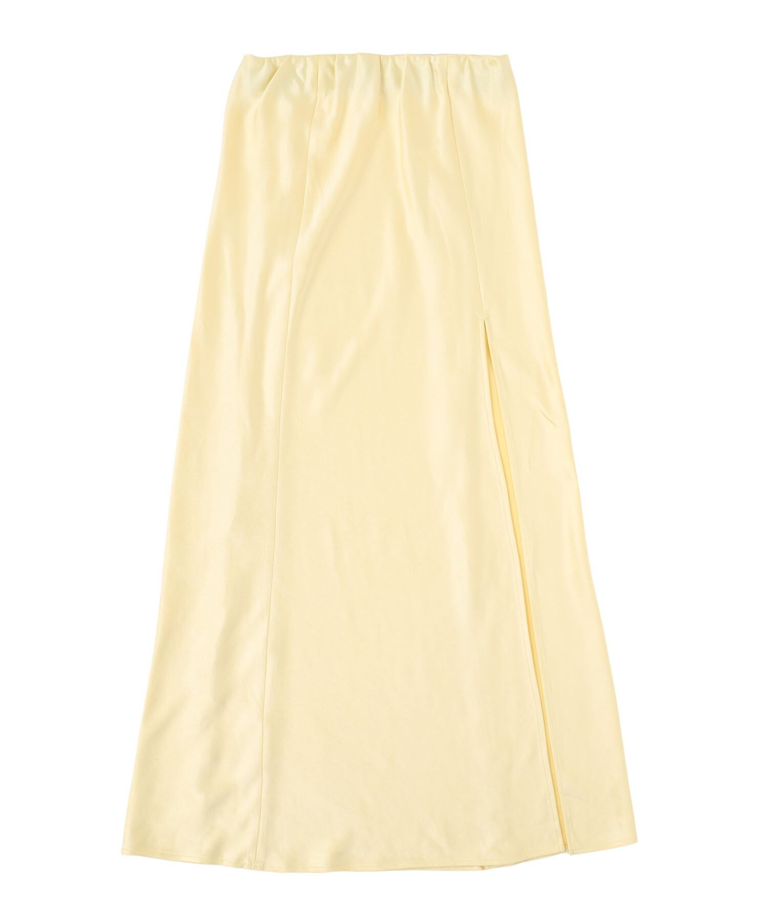 aclent gloss satin long skirt