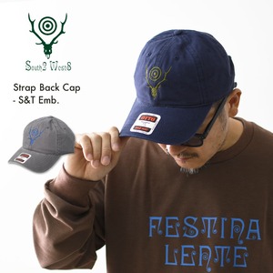 SOUTH2 WEST8 [サウスツーウエストエイト] Strap Back Cap - S&T Emb. [RW531] ストラップキャップ・スカル&ターゲット・キャップ・アウトドアキャップ・おしゃれキャップ・アウトドア・キャンプ・MEN'S / LADY'S [2025AW]