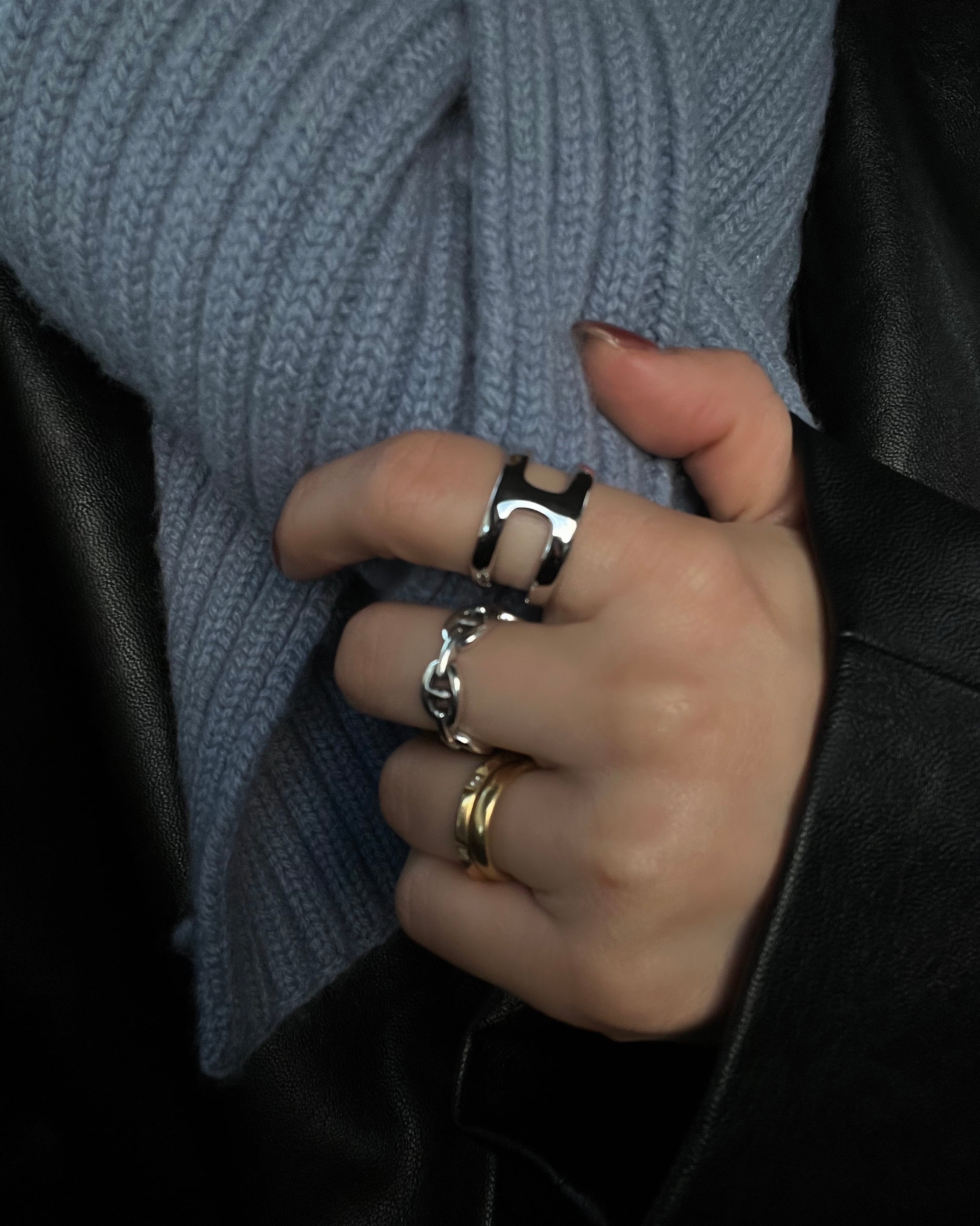 S925 H ring II (R48) | onesea