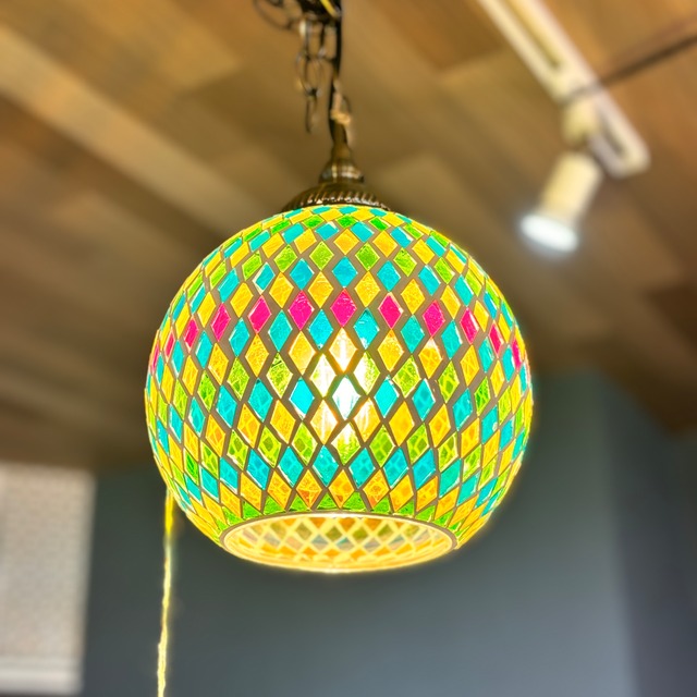 吊照明】ジョルダン　モザイクランプ［ペンダントランプ］＜LED付属＞ [サイズ: S]
