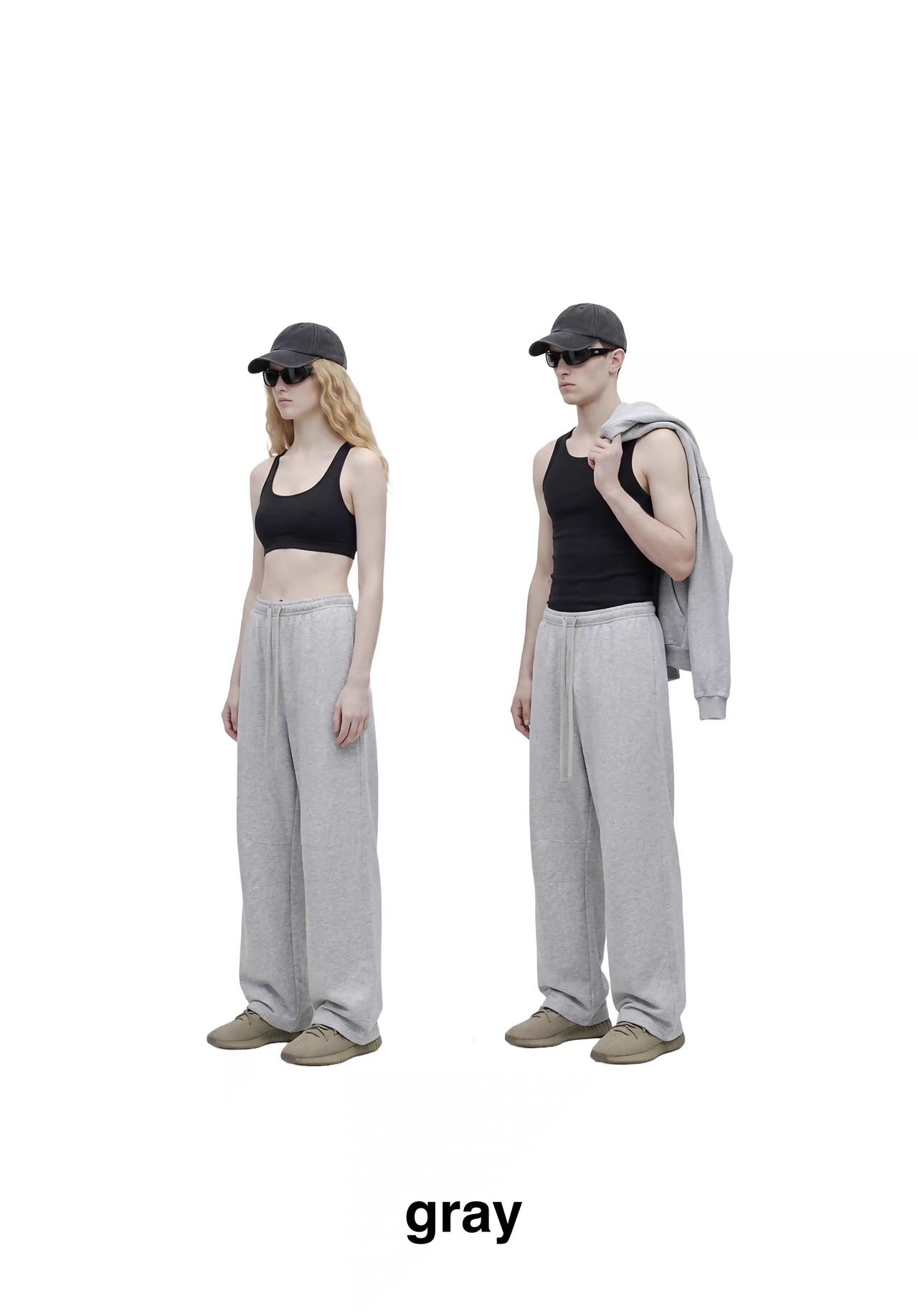 GEECHOOSEMONEY ベーシックワイドストレート スウェットパンツ