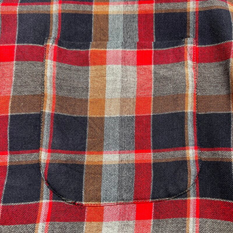 60’s レーヨン シャツ　warwick 60's Warwick チェックオープンカラーシャツ 開襟 フランネル