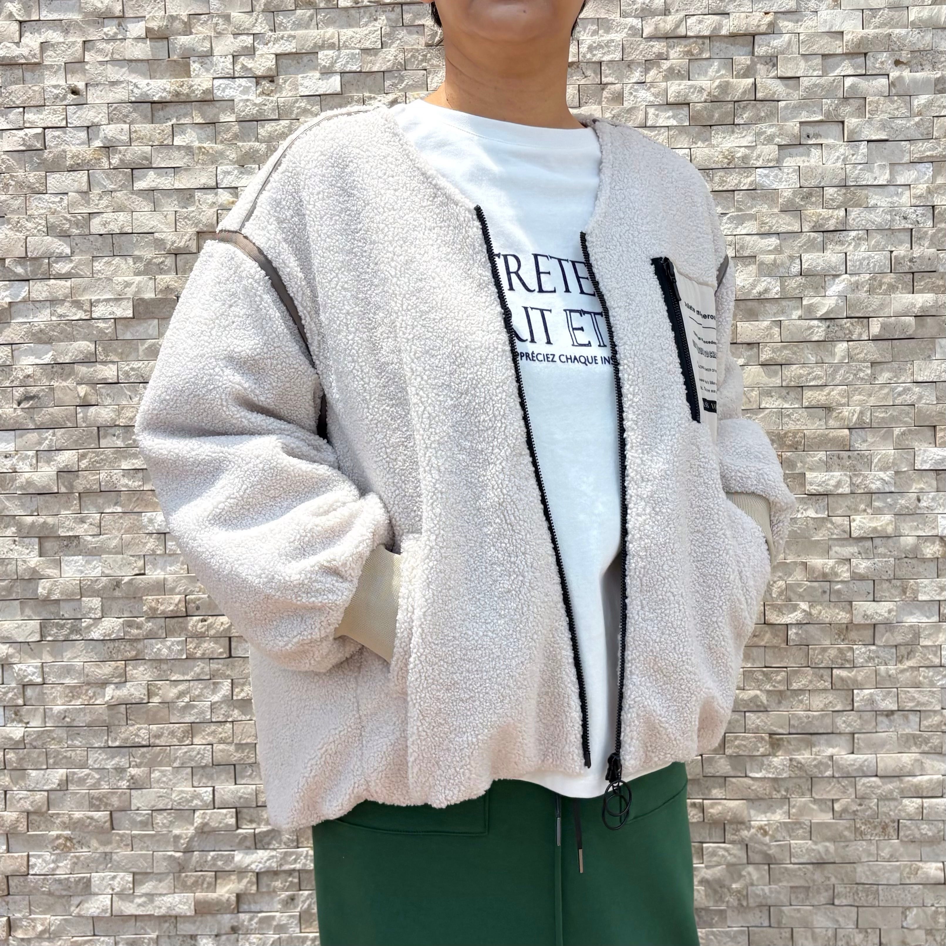 【ayane】ノーカラー裏キルトブルゾン(896102)