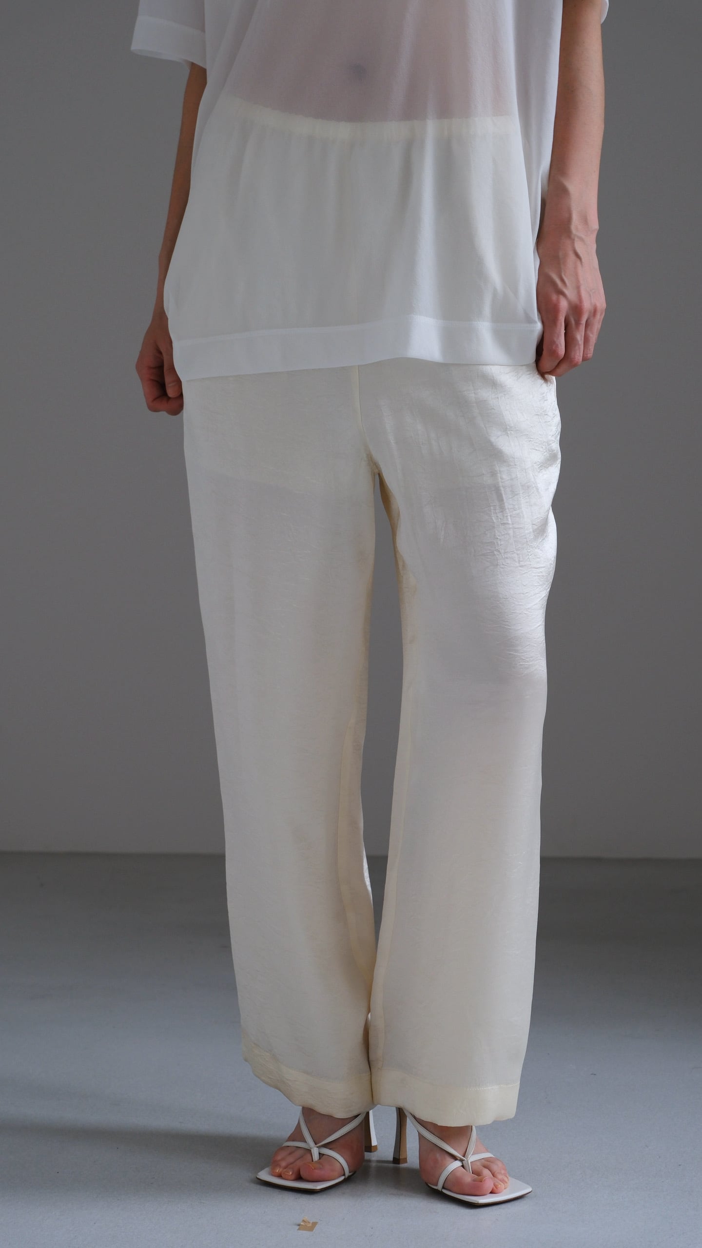 wrinkle satin pants - made in Japan - | aéré