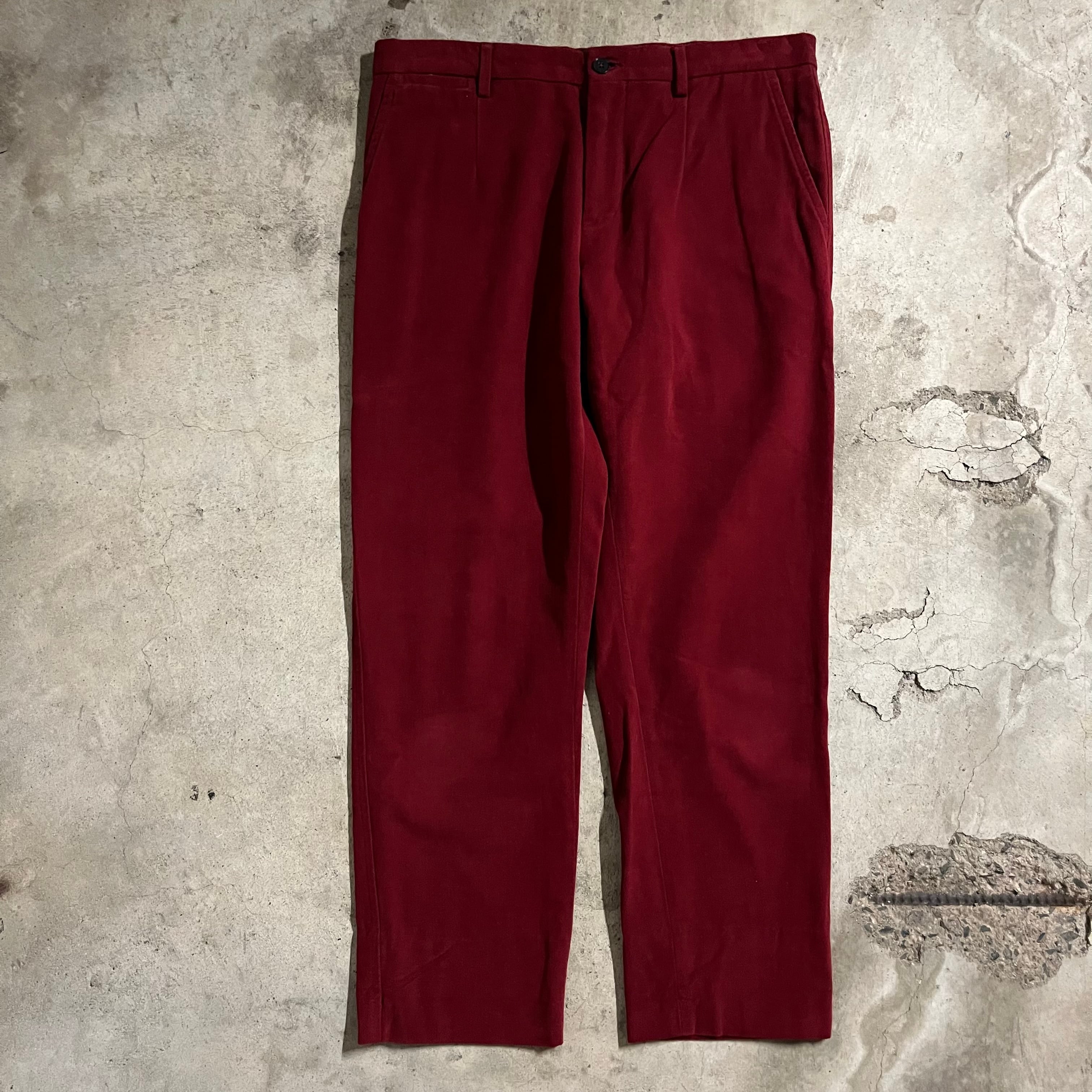 〖DOLCE&GABBANA〗made in Italy red cotton slacks pants/ドルチェアンドガッパーナ イタリア製 赤  コットン スラックス/msize/#0427/osaka | 〚ETON_VINTAGE〛 powered by BASE