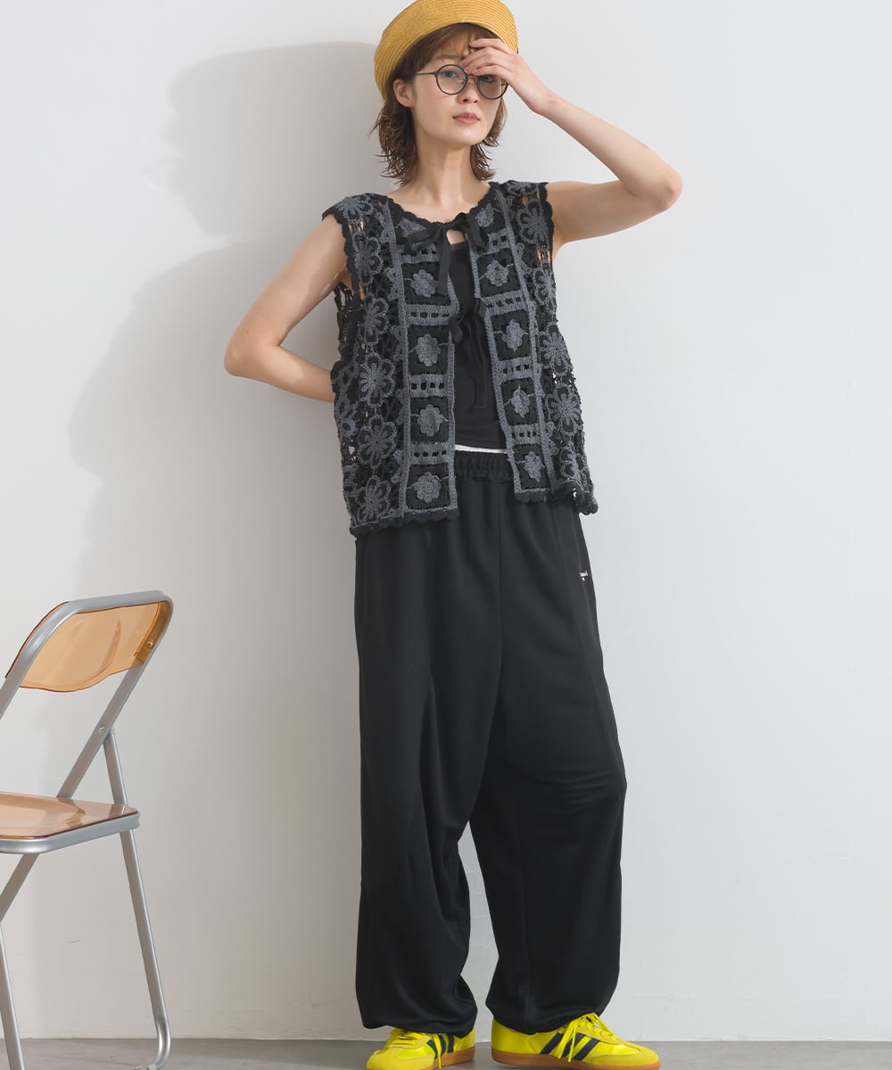 D261114 クロシェモチーフ2WAYベスト / Crochet Motif 2WAY Vest (残り