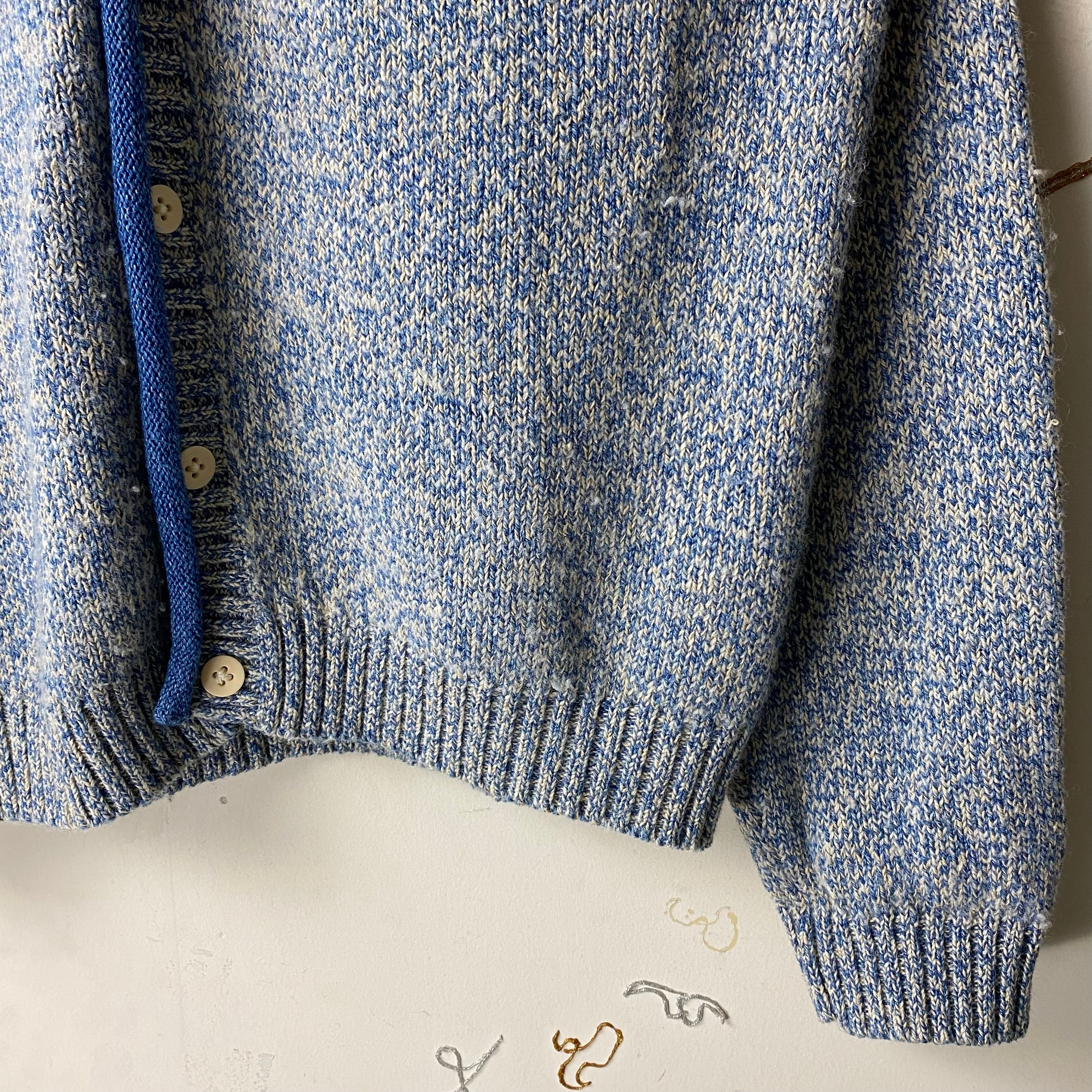 vintage ARMANI JEANS blue melange knit cardigan | NOIR ONLINE