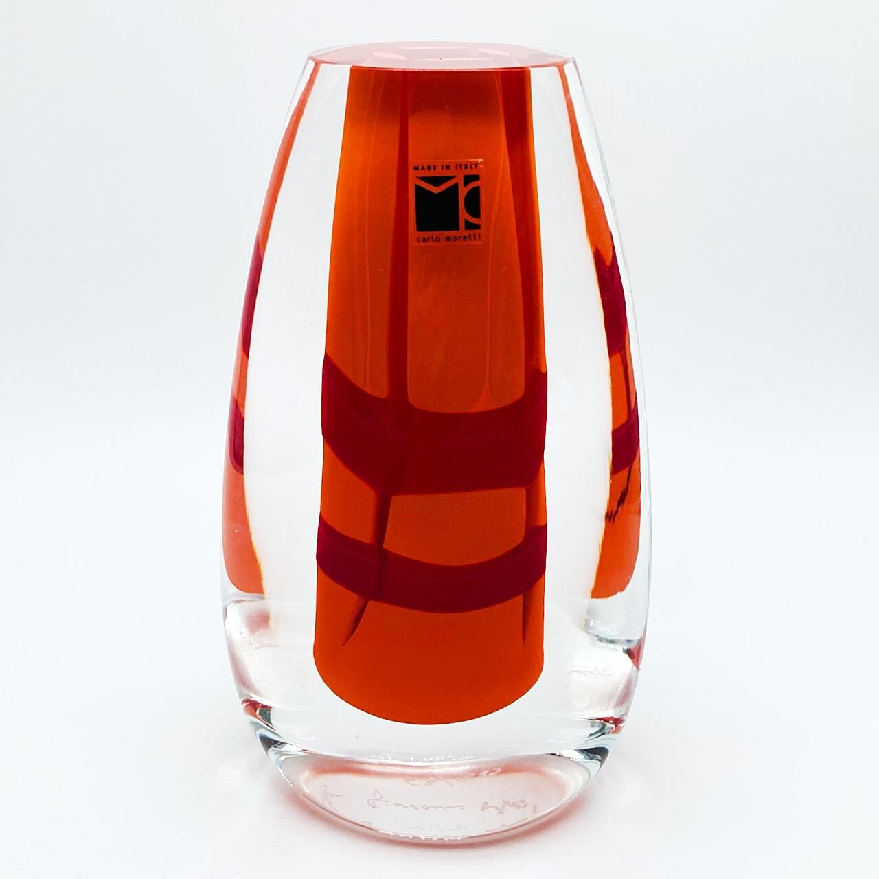 ヴェネチアガラス ムラノ カルロモレッティ Carlo Moretti minimax rima ガラスオブジェ 置物 ベネチアン グラス  19.0cm | CRAFTS DESIGN SHOP powered by BASE