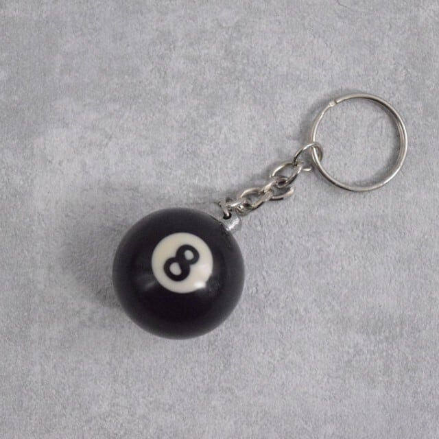 高級品 エイトボール 8ボール キーホルダー キーリング ビリヤード EightBall