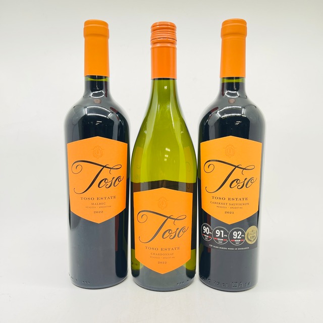 【3本】トソ　カベルネ　マルベック　シャルドネ　飲み比べ3種セット　750ml　白ワイン　Toso　Cabernet Sauvignon　Malbec Chardonnay　　アルゼンチン　メンドーサ　パスカル・トソ