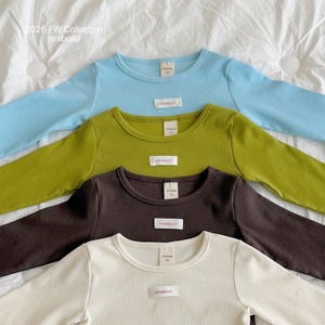 送料無料【予約】ninibello/Bibb Rib T-shirt