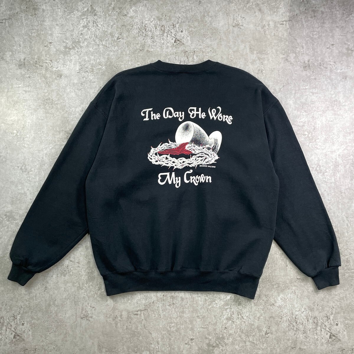 90年代 USA製 JERZEEZ メッセージプリント スウェットシャツ メンズXL