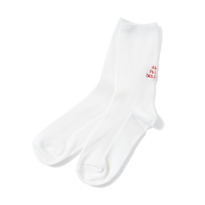 APD BACK LOGO SOCKS / WHITE × RED