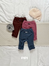 韓国子供服 / 26Autumn / 〖取寄〗pipi / フリル8分丈パンツ / ベビー服 / キッズ服 *XS~Ｍ*