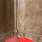 90s POLO RALPH LAUREN / ラムレザージャケット ブラウン / 千鳥格子ライニング / ポニー無し