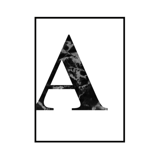 "A" 黒大理石 - Black marble - ALPHAシリーズ [SD-000502] A1サイズ フレームセット