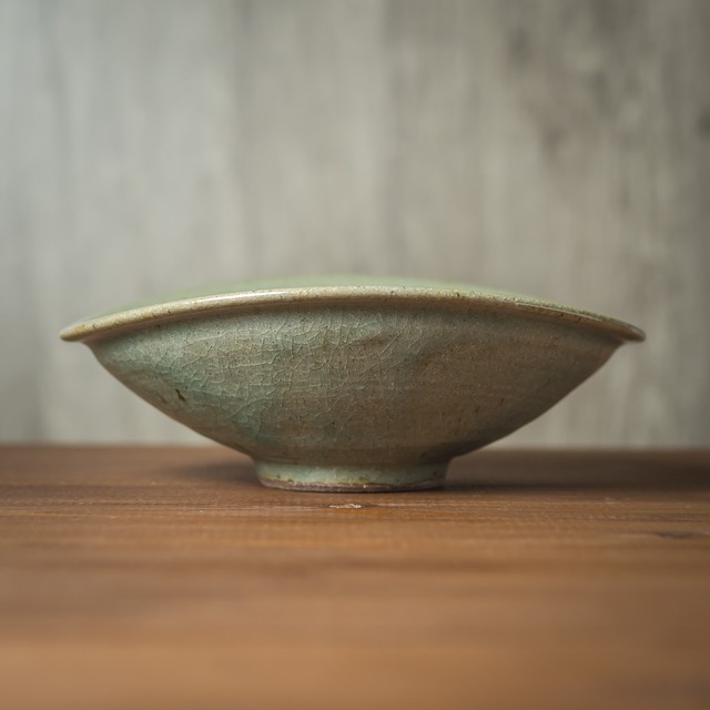 カレー皿 灰釉（たわみ鉢・オーバルボウル・深皿）／SUIYO