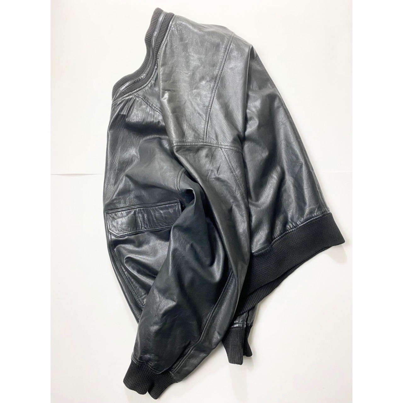 vintage GALLOTTI black leather blouson