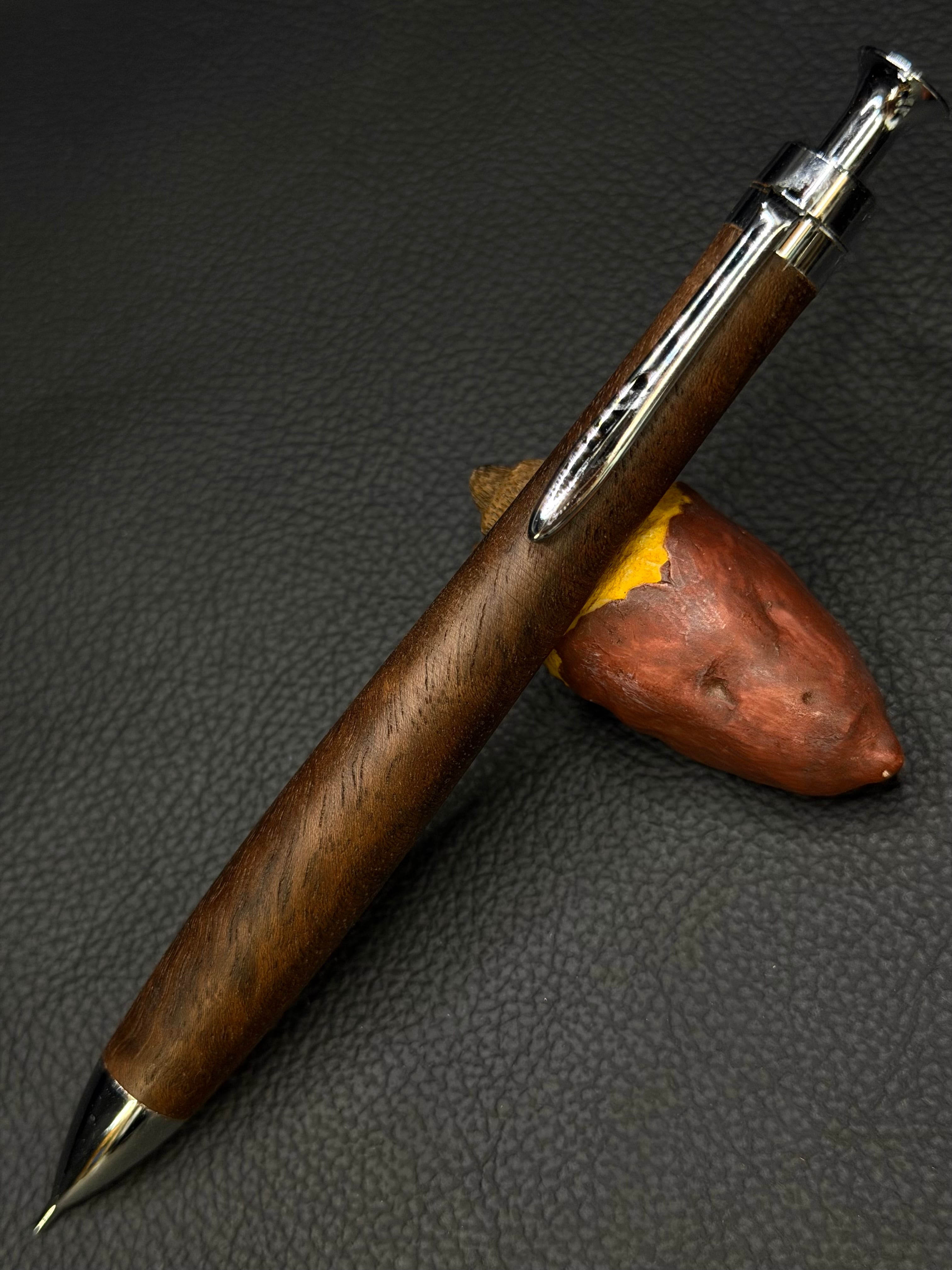 24 極上＋花梨瘤 ゴールド金具 0.5シャープペンシル orボールペン
