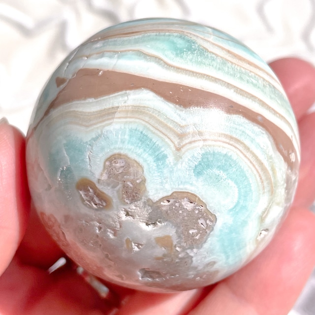 Blue Aragonite Sphere 2 ✧ ブルーアラゴナイト