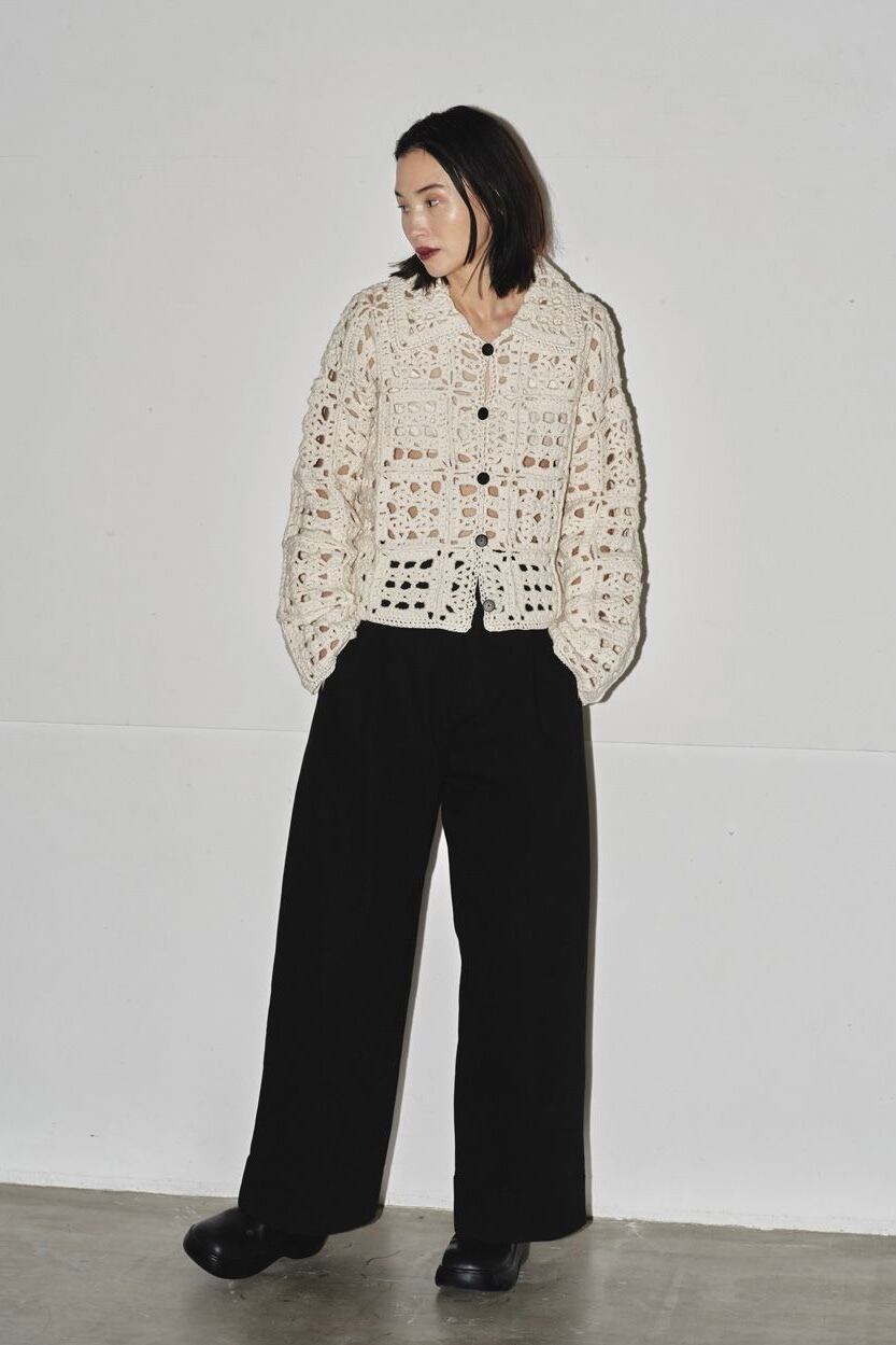 TODAYFUL クロシェオーバーシャツ わかり易く ニット 定価25,300円 F 