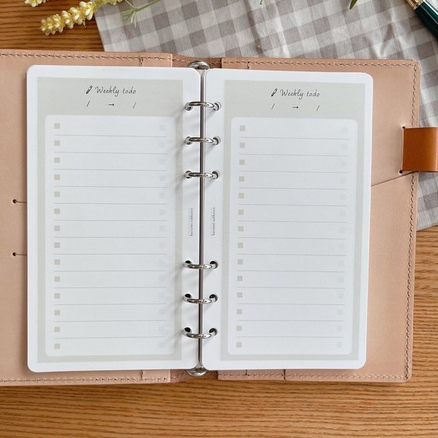 バイブルサイズ/ウィークリーtodoリストリフィル