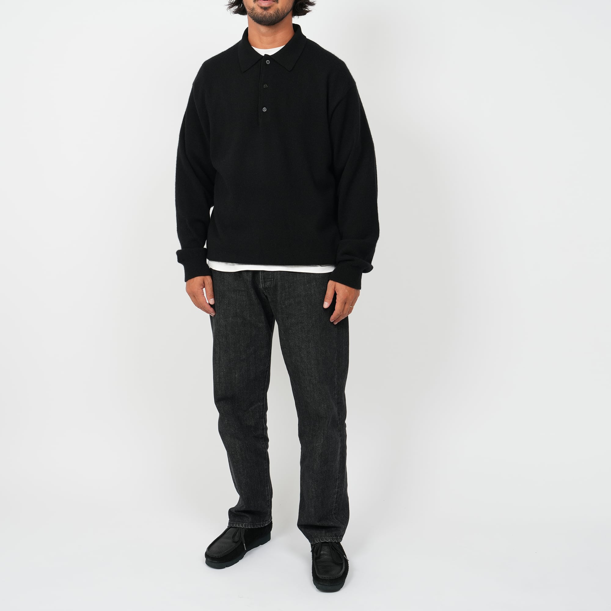 OVY Wool Cashmere Warm Knit Polo