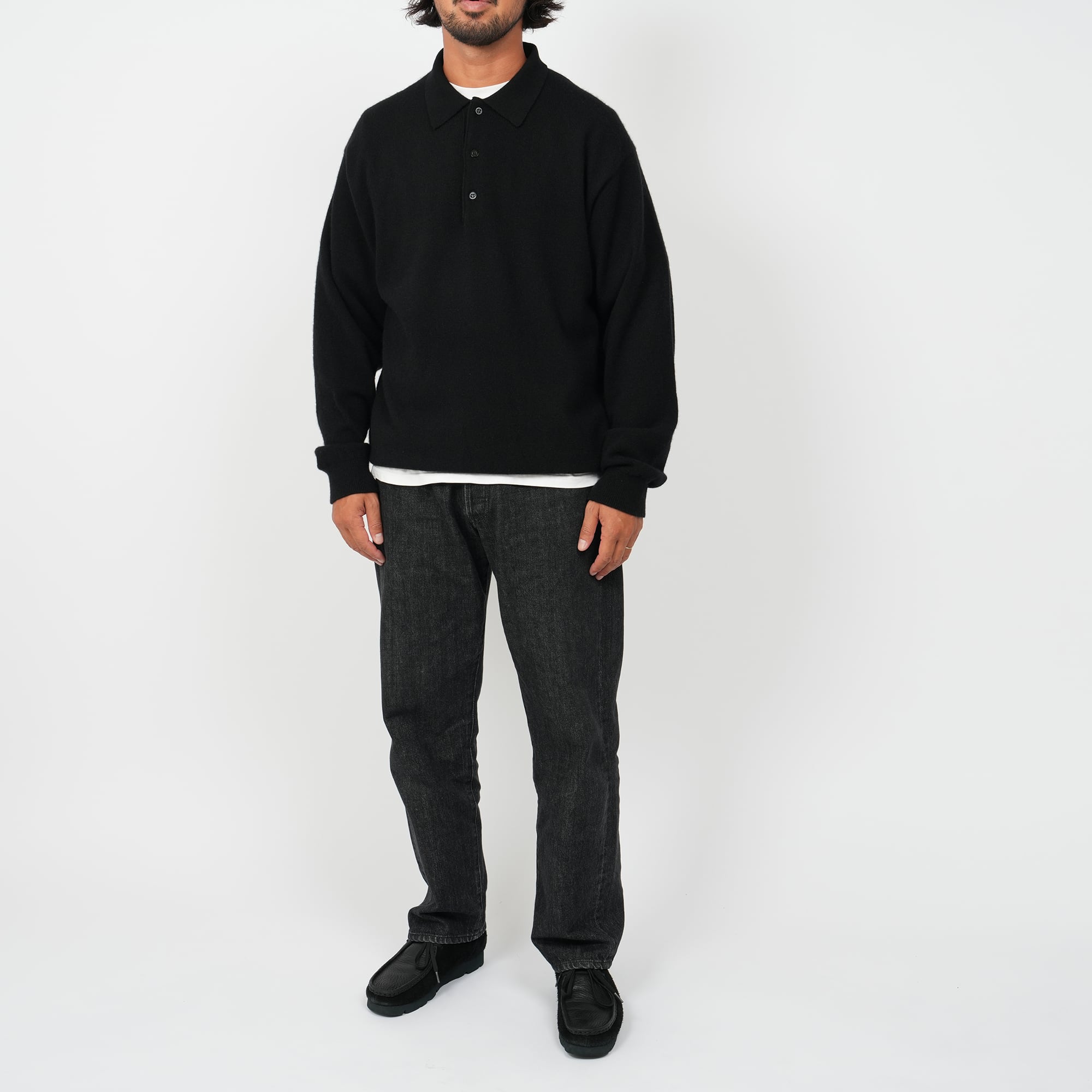 Wool Cashmere Warm Knit Polo